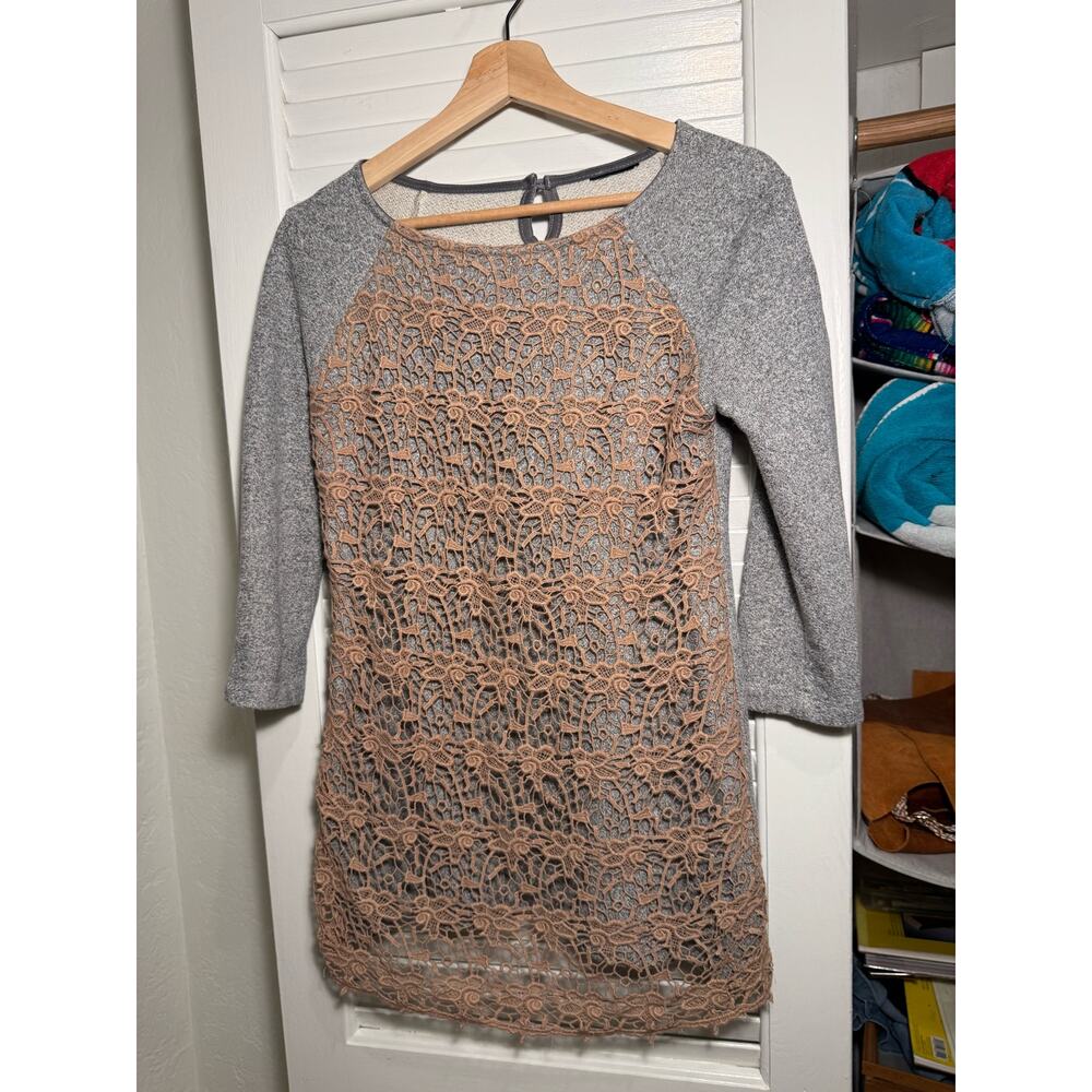 Anthropologie Dolan Women’s Gold Overlay Tunic Top XS
